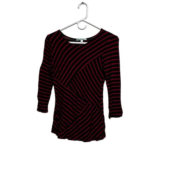 CME Wasabi And Mint Anthropologie Size Small Black 3/4‎ Sleeve Blouse Top - Picture 1 of 8